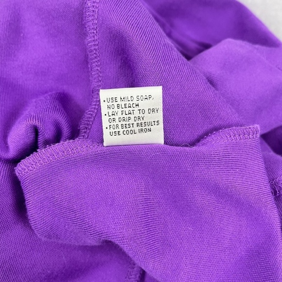 Magnolia Lane Tech Masters 1/4 Zip Pullover Purple Long Sleeve Pima Cotton M - Picture 6 of 7